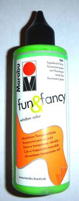 Marabu fun & fancy Window Color Nr. 364 Tagesleucht Grün 80 ml, Neu