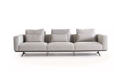 Wohnzimmer Design Sofagarnitur 4-Sitzer Couch Weiß Polstersofa Neu