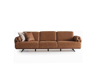 Sofa 4 Sitzer Chesterfield Design Luxus Sofa Polster Couch neu braun