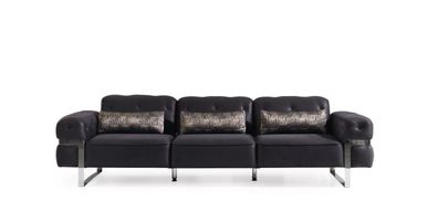Sofa 3 Sitzer Dreisitzer Textil Luxus Möbel Design Couch Neu neu schwarz