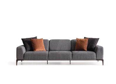 Sofa 4 Sitzer Farbe Grau Wohnzimmer Design Stil Möbel Moderne neu