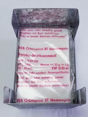 Original DDR Klappkocher Pyrofix Hartbrennstoff