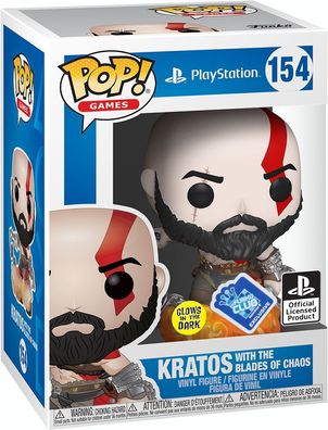 God of War - Kratos With The Blades Of Chaos 154 Funko Club Glows - Funko Pop! -