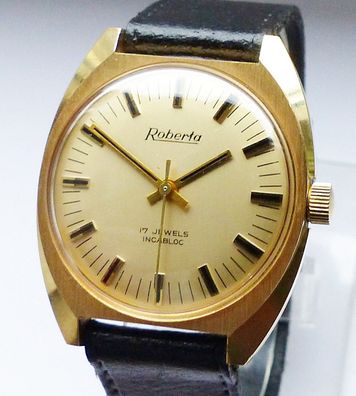 Schöne Roberta Classic 17Jewels Herren Armbanduhr ungetragen neuwertig