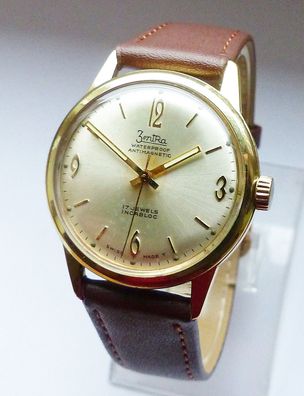 Schöne Zentra Swiss Classic17Jewels Herren Vintage Armbanduhr Top Zustand