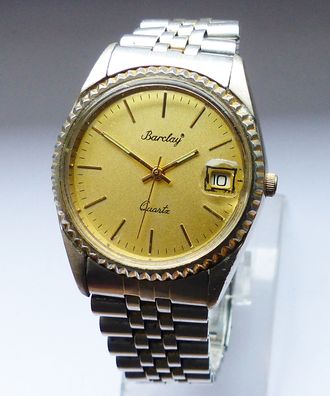 Schöne und seltene Barclay Calendar Herren Kult Armbanduhr der 80er Jahre