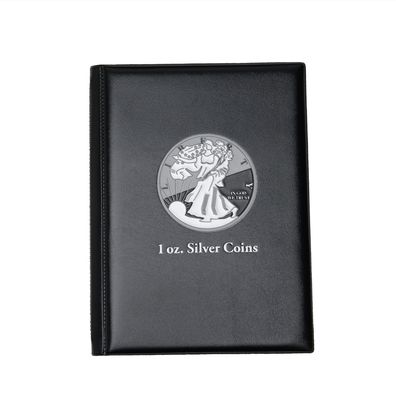 Taschenalbum ROUTE für 48 Silbermünzen bis 41mm Durchmesser schwarz (368352)