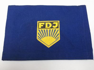 DDR FDJ Flagge mit Hohlsaum 29,5 cm x 19,7 cm