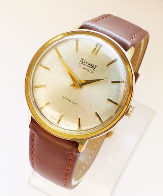 Schöne Precimax Classic 17Jewels Herren Vintage Armbanduhr7413