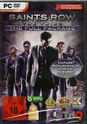 Saints Row: The Third - The Full Package (PC, 2012, DVD-Box) NEU & Verschweisst