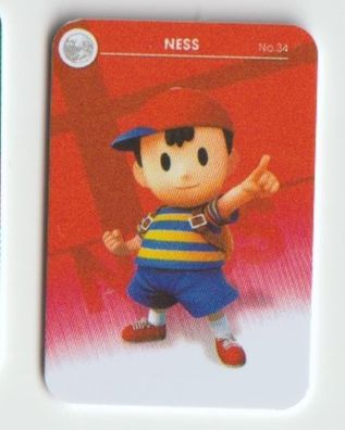 34 Ness Mini NFC Karte Amiibo Karte für Super Smash Bros Nintendo Switch Wii U