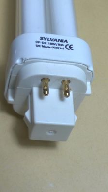 Sylvania CF-DE 18W/840 UK Made 0025141 CE Lampe coolwhite 4000 K 18w / 840 4pin