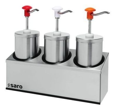 Sossenspender Saucenspender Dispenser 3 x2,25 L Gastro 290x 145x 335 Gastlando