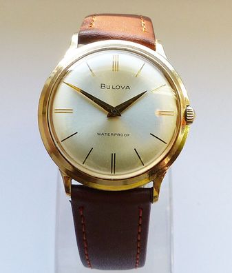 Schöne Bulova Classic Gold 17Jewels Herren Vintage Armbanduhr