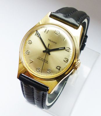 Schöne ungetragene Trumpf Classic Unisex Vintage Armbanduhr