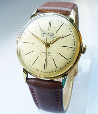 Schöne Ankra Swiss Classic 21Jewels Herren Vintage Armbanduhr