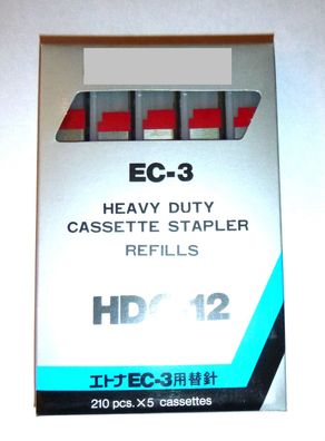 Hochleistungs-Heftkassetten-Nachfüllpackungen EC-3, 210 Stück x 5 Kasetten HDC 12