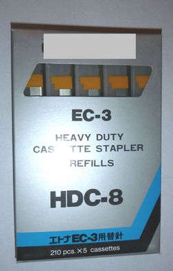 Hochleistungs-Heftkassetten-Nachfüllpackungen EC-3, 210 Stück x 5 Kasetten HDC 8