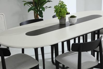 Esstisch Tisch Esszimmer Essecke Esszimmertisch Holz Modern Weiß Oval