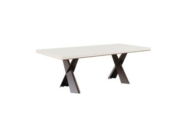 Esszimmer Esstisch Tisch Metall Stil Modern Design Möbel Luxus neu Weiß