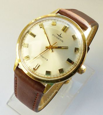 Dugena Tropica XL 17Jewels Herren Vintage Armbanduhr Top Zustand