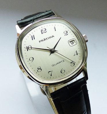 Prätina Swiss Calendar Herren Vintage Armbanduhr 70er Jahre
