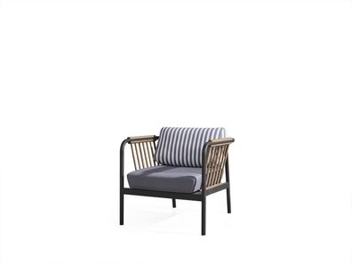 Sessel Design Sitzer Luxus Grau Textil Sitzer Luxus Polster Möbel Design