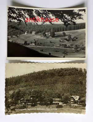 2 DDR Ansichtskarten AK Erholungsheim Jagdschloß Rehefeld Erzgebirge