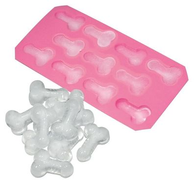 Partyspass Pinkfarbene Eiswürfelform Penis