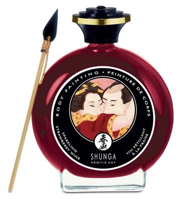 Shunga Body Paint Strawberry Sparkling Wine Intimate Kisses Wellness Partner-Massage