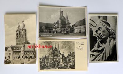 4 DDR Ansichtskarten AK Naumburg Stendal Wernigerode