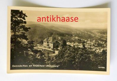 DDR Ansichtskarte AK Gernrode FDGB Stubenberg Sonderstempel