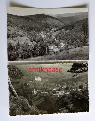 2 DDR Ansichtskarten AK Katzhütte Oelze Schwarzburg Schwarzatal
