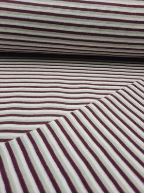 Bündchen- Stripes Streifen weiß/ braun von Iltex