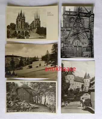 5 DDR Ansichtskarten AK Erfurt Weimar Schleußingen Sonderstempel