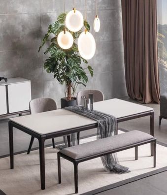 Esszimmer Esstisch Luxus Möbel Design Material Holz Moderner neu grau