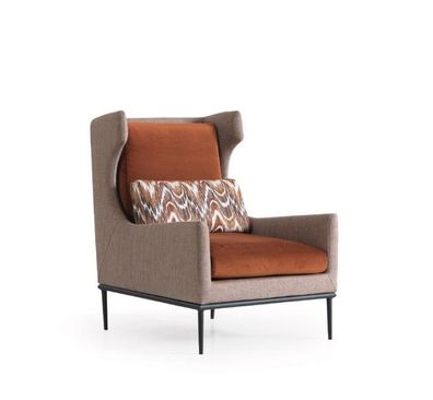 Wohnzimmer Sessel Couch Polster Design Textil 1 Sitz Couchen Polster
