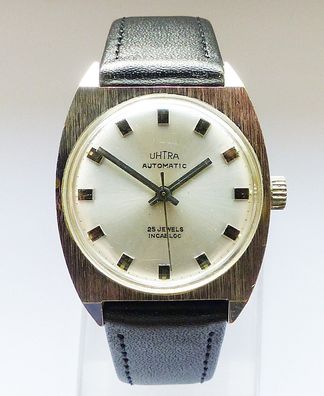 Schöne UHTRA Automatic 25Jewels Herren Vintage Armbanduhr Ungetragen Neuwertig