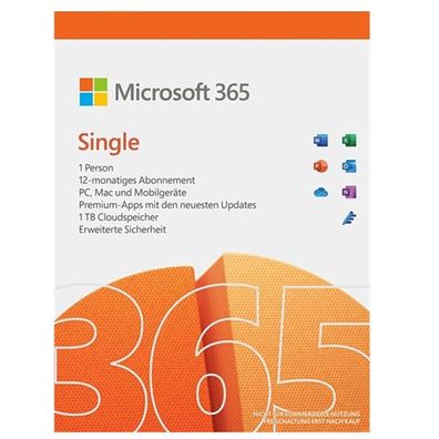 Microsoft 365 Single | 1 Benutzer 1 Jahr | Windows | Mac | Android | iOS |