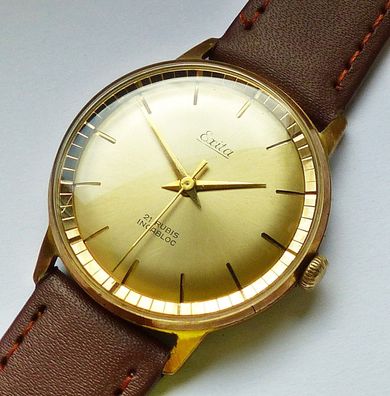 Schöne und seltene EXITA 21 Jewels Herren Vintage Armbanduhr 60er
