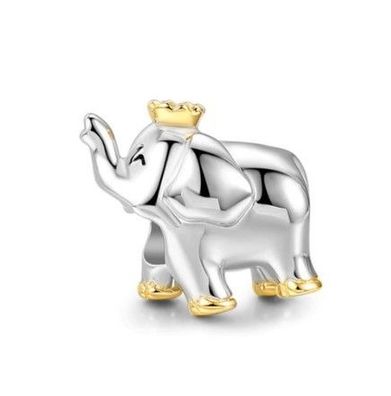 Charms Anhänger Charm kompatibel für Pandora 925 Sterling Silber Elefant