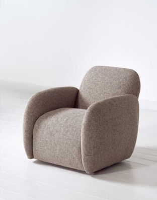 Taupe Sessel Fernseh Stuhl Einsitzer Polster Sitzmöbel Lounge Club Relax Stühle