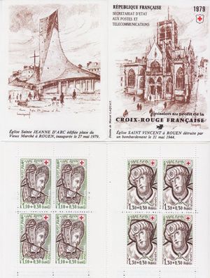 Frankreich FRANCE [1979] MiNr 2183-84 Markenheft ( * */ mnh ) Rotes Kreuz