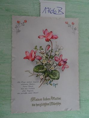 alte Postkarten AK PZB Paul Zoecke Berlin Germany Muttertag Verse Blumen Veilchen