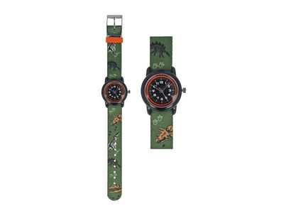 Kinderuhr Dino dunkelgrün - bb-Klostermann 21539 - Armbanduhr Motivuhr Quarz-Uhrwerk