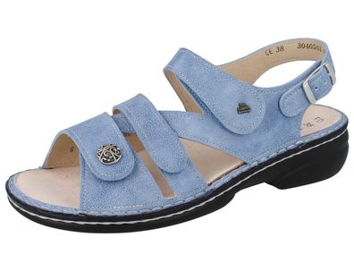 FINN Comfort Gomera Damen Sandalen blau mare Monroe Glattleder