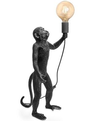 Nino Leuchten tischleuchte Primo Affe modern schwarz 55 cm Kunstharz Tischlampe