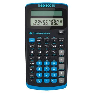 Texas Instruments TI 30 ECO RS Taschenrechner (10-stellige Display, solarbetrieben...