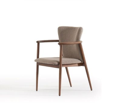 Esszimmer Stuhl Design Polster Stoff Textil Stil Moderner Lehnstuhl Sessel