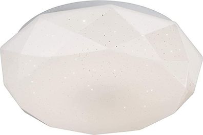 Nino Leuchten Deckenleuchte Diamond weiß modern Sparkleeffekt dimmbar rund